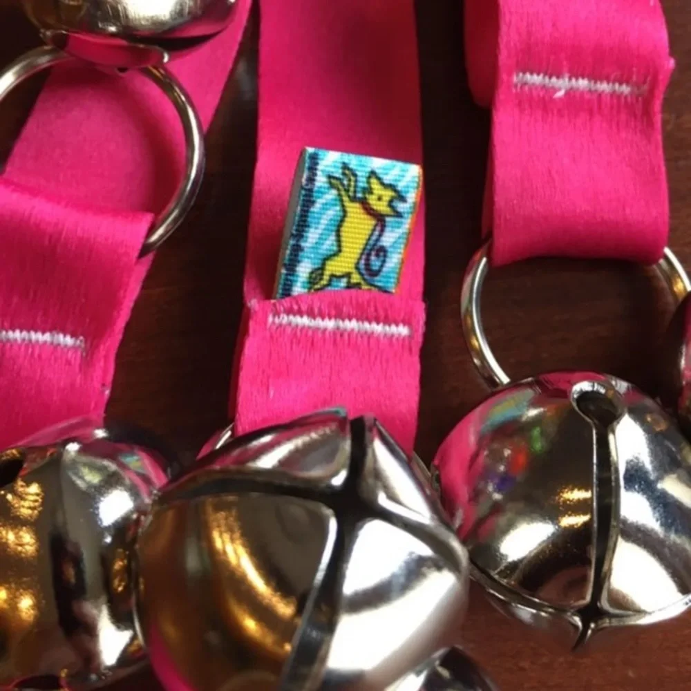 Pink Ribbon Puppy Potty Training Bells